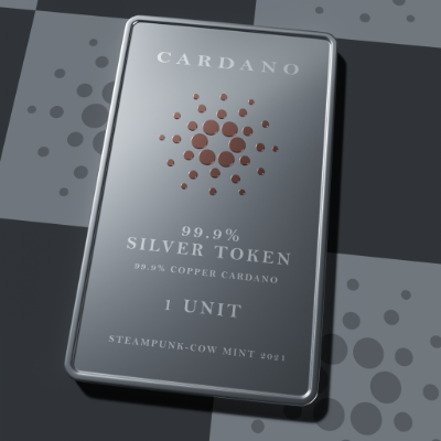 NFT - Cardano Token 2021 - NFT - Silver Minted Bar / Copper Logo